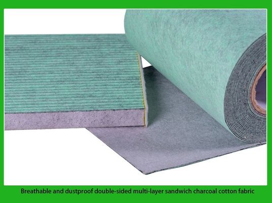 Tecido de fibra de carbono ativado não tecido laminado para sistema de filtragem de ar