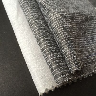 Tecido satinado com ligação de pontos duplos de costura interfazendo revestimento fusível para acessório de vestuário