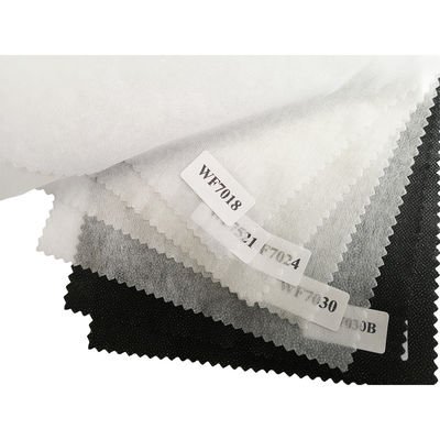 Interlining de duplo ponto de ligação térmica não tecida branca/preta/cinzenta para peso leve